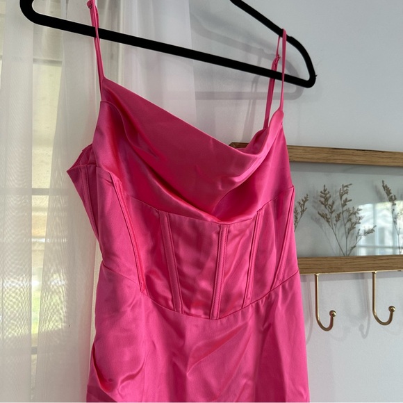 NEW Retrofete Rosa Corset Drape Maxi Dress NWT Hyper Pink Revolve - Picture 6 of 11
